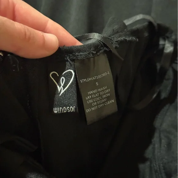 Windsor Long Black Floor Length Dress Corset Top Size Small - Picture 3 of 4